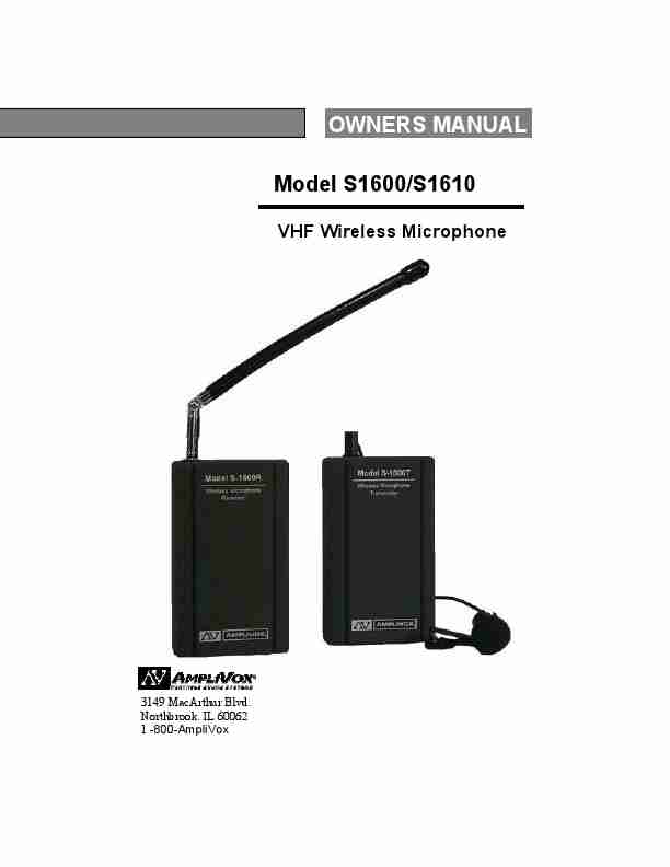AmpliVox Microphone S1600-page_pdf